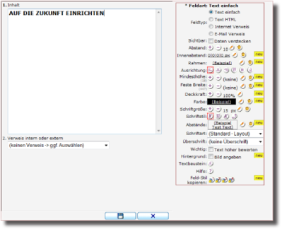 You can then modify the contents of the box and save. The Webbaukasten BASE KIT this is a lot of other settings like bold, italics, etc. ready.